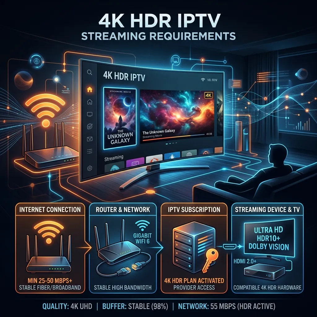 4K HDR IPTV Streaming Requirements for Ultimate Viewing Experience