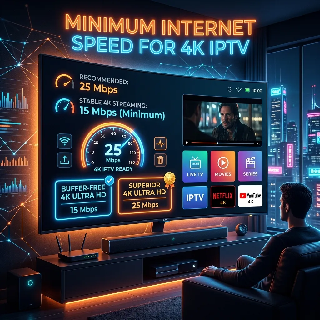 Minimum Internet Speed Required for 4K IPTV Streaming