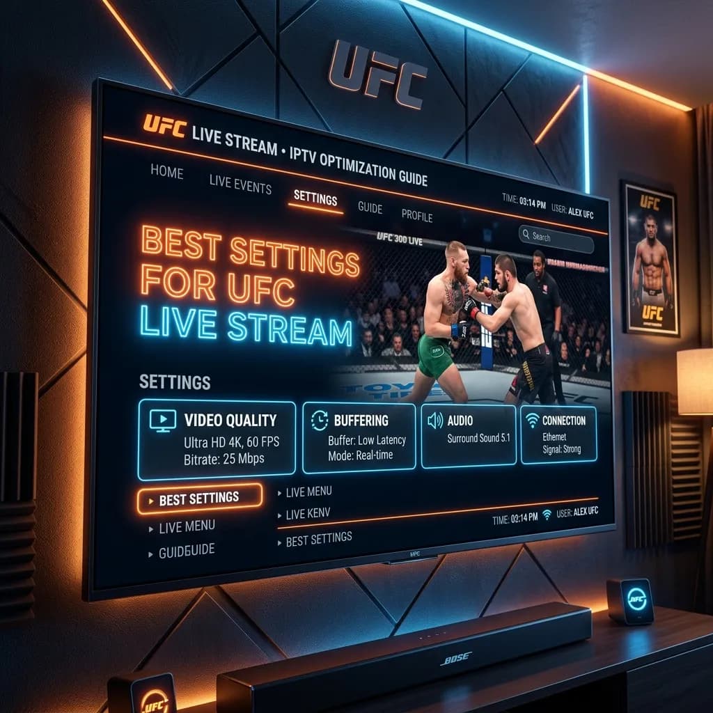 UFC Live Stream IPTV Best Settings for Buffer-Free Viewing