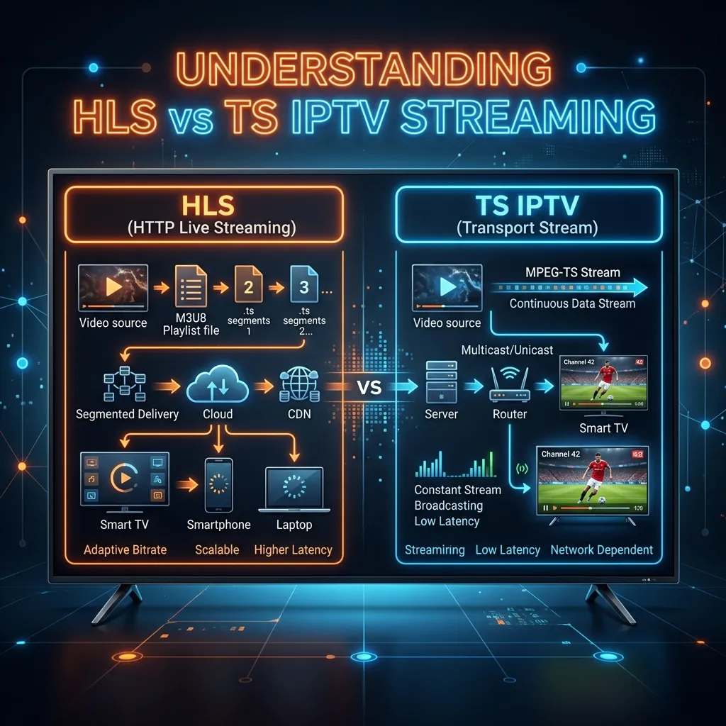 HLS vs TS IPTV Streaming Formats: Key Differences Explained