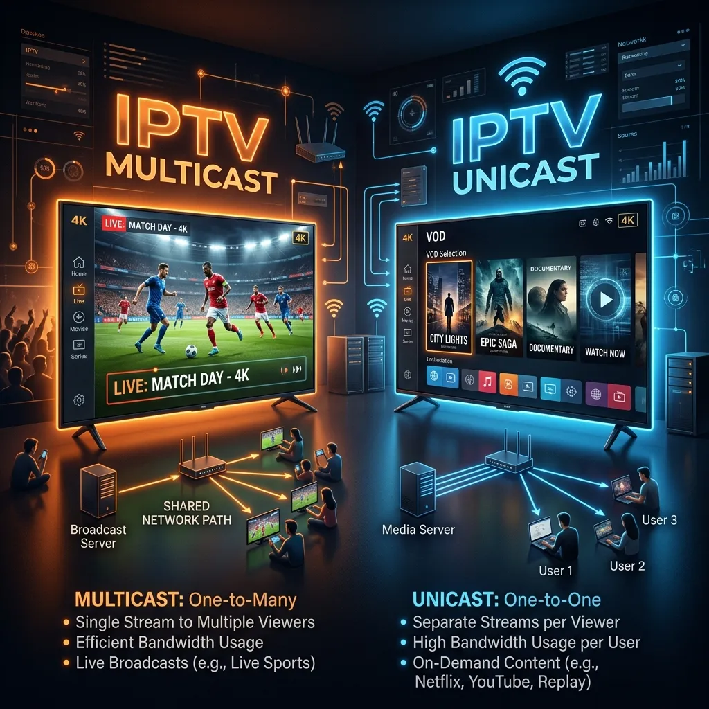 IPTV Multicast vs Unicast: Key Differences Explained